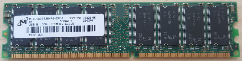 DDR PC2100U 256MB 266MHz