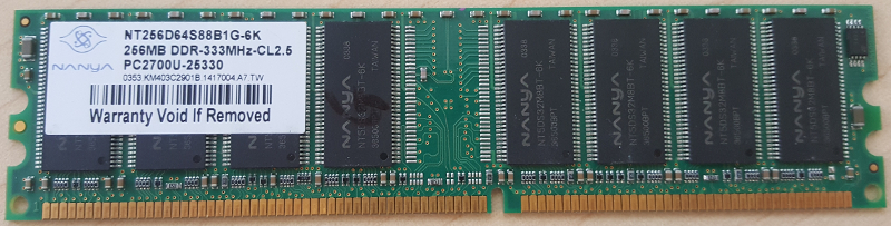 DDR 256MB PC2700U 333MHz
