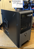 Black ATX Mid-Tower Computer Case With 350W PSU, DVD Optical and Floppy Drives