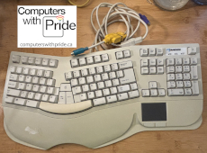 PC Concepts SK-6000 Ergonomic Wave Keyboard with PS/2 & 9-Pin Serial