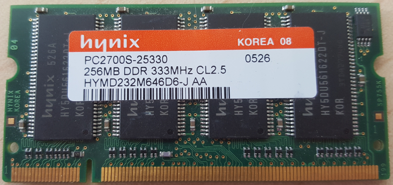DDR 256MB PC2700S
