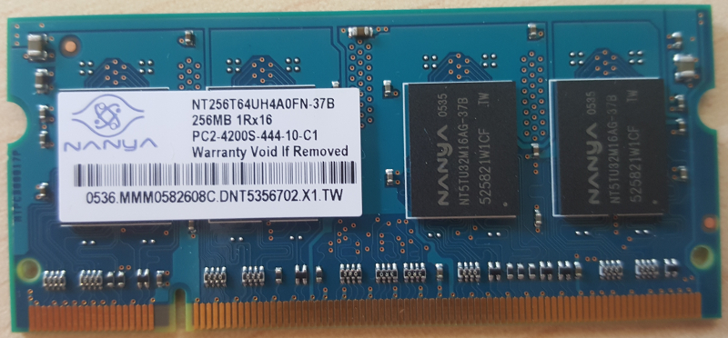 DDR2 256MB PC2-4200S-444