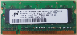 DDR2 256MB PC2-5300S-555