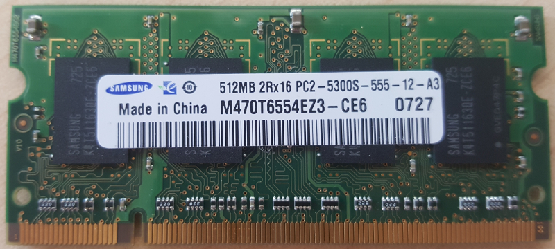 DDR2 512MB PC2-5300S-555
