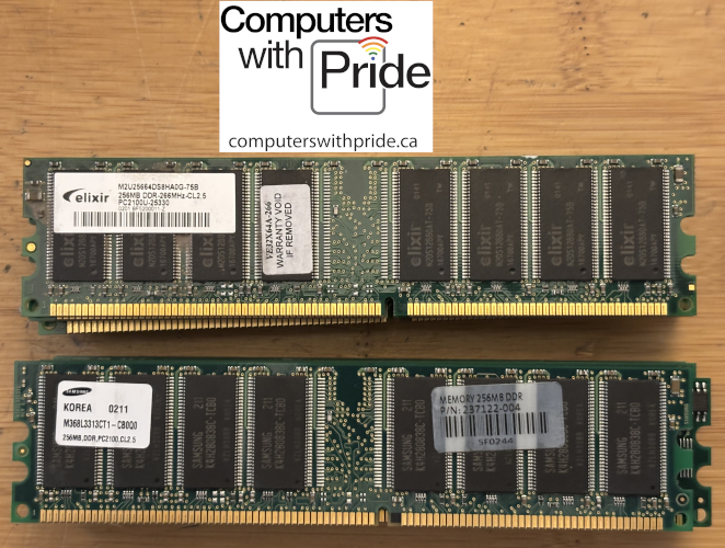 DDR PC2100 266MHZ 256MB Non-ECC 184-PIN Memory
