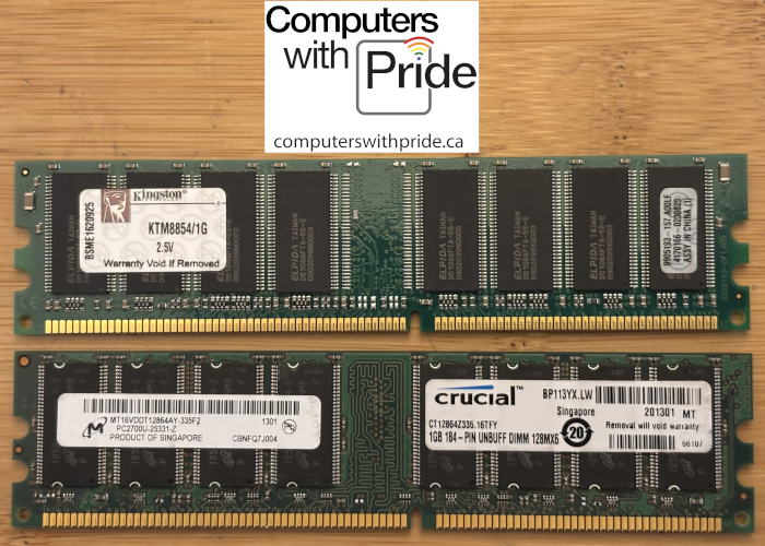 DDR PC2700 333MHz 1GB Non-ECC 184-PIN Memory