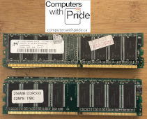 DR PC2700 333MHz 256MB Non-ECC 184-PIN Memory