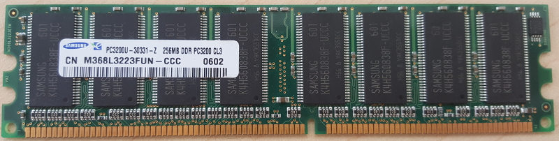 DDR 256MB PC3200U CL3